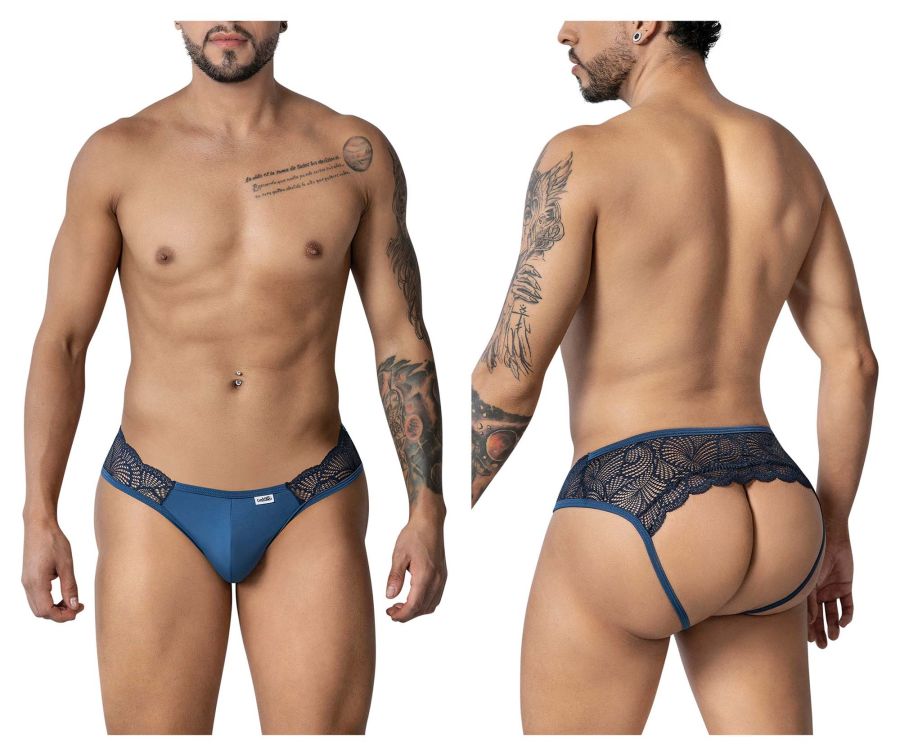 CandyMan 99312 Men's Underwear Lace Jockstrap Color Navy
