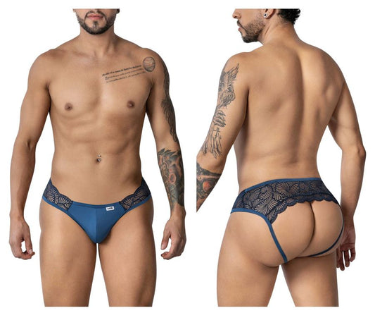 CandyMan 99312 Men's Underwear Lace Jockstrap Color Navy
