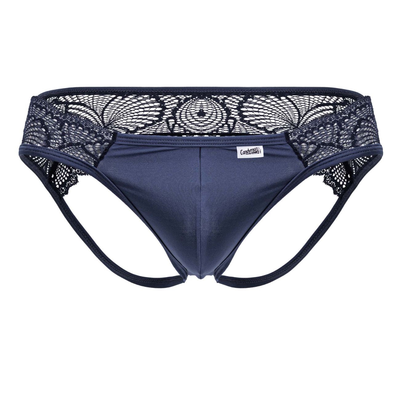 CandyMan 99312 Men's Underwear Lace Jockstrap Color Navy