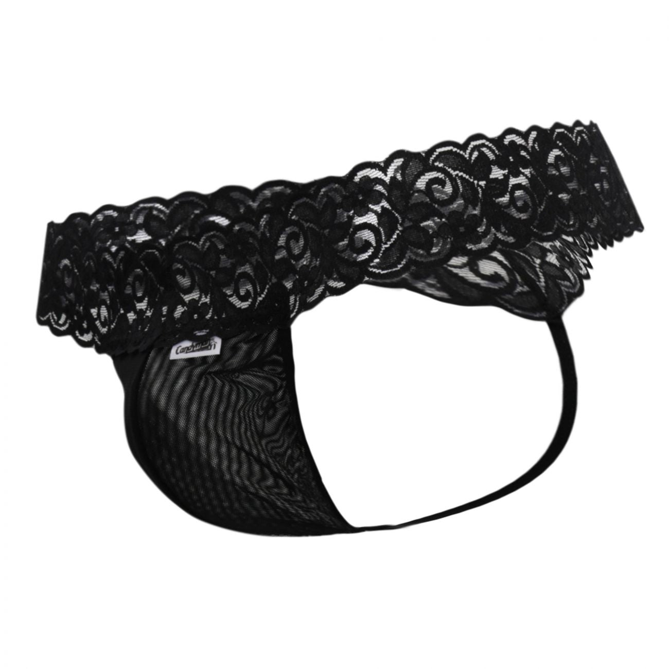 CandyMan 99370 Men's Underwear Sensual Lace Thongs Color Black