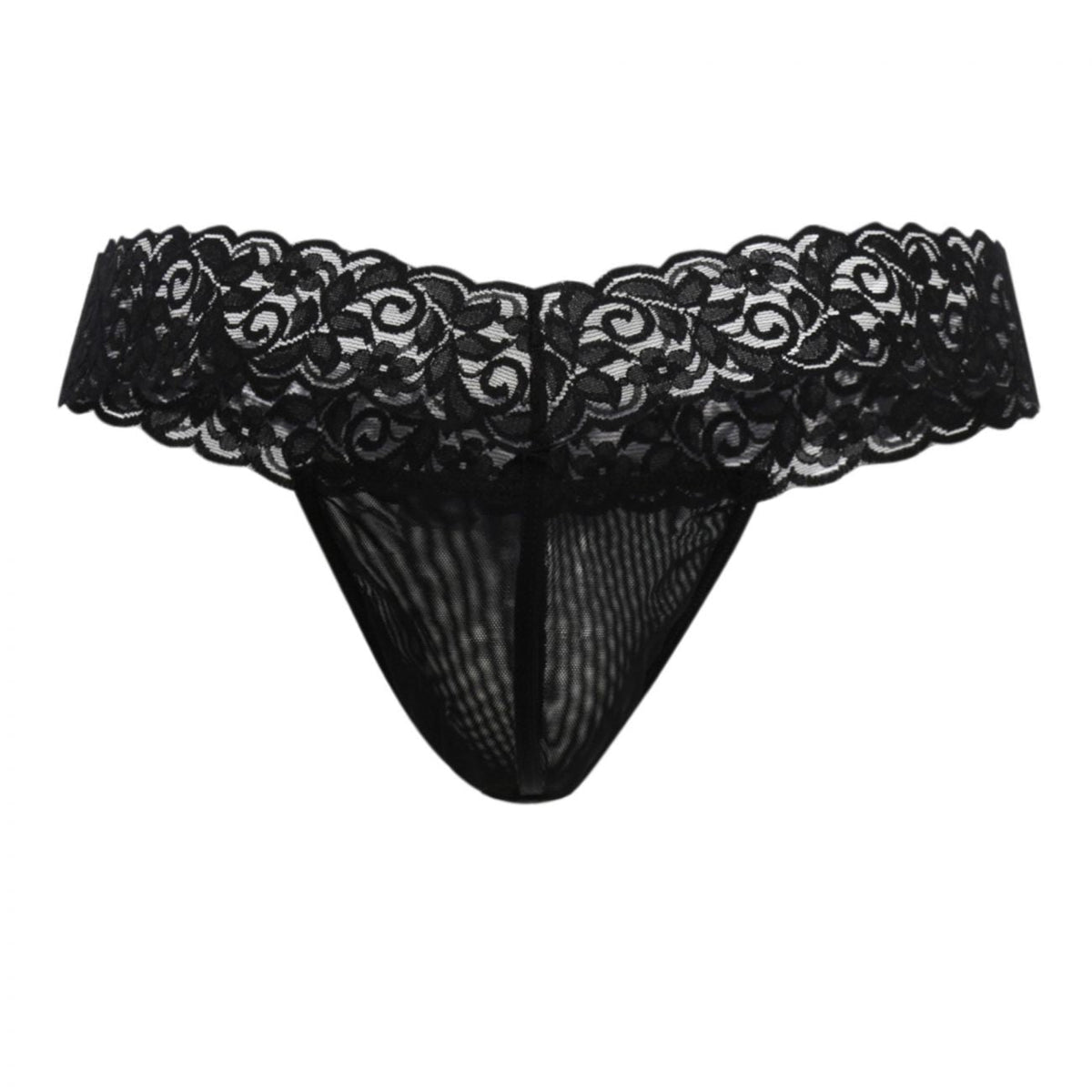 Sensual Black Lace Thong - view 7