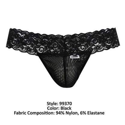 Sensual Black Lace Thong - view 8