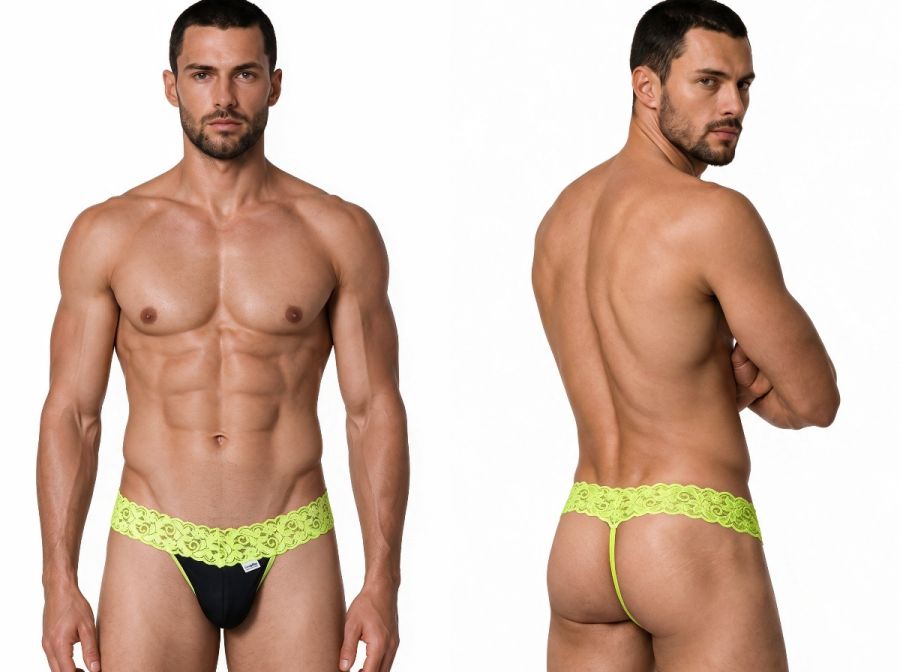Sensual Green Lace Thong - view 1