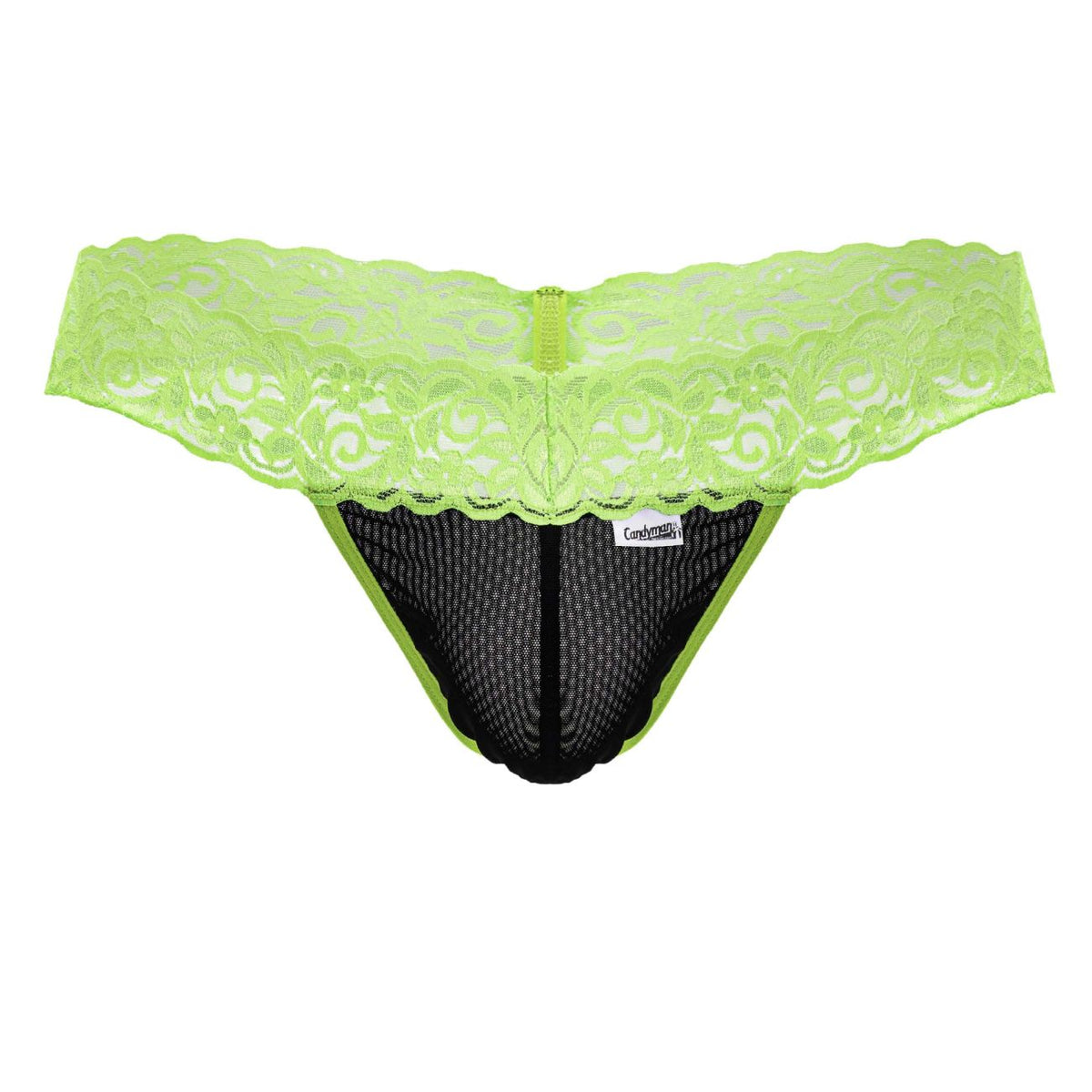Sensual Green Lace Thong - view 5
