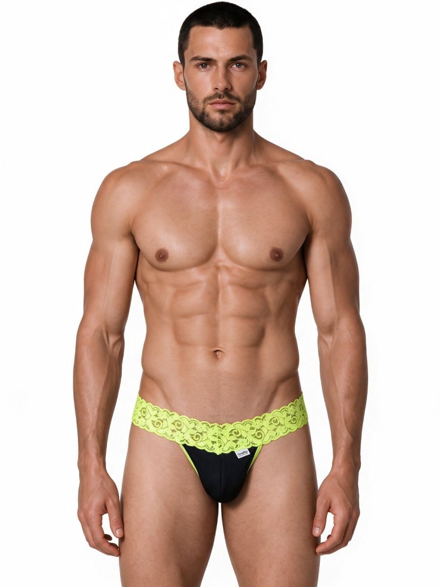 Sensual Green Lace Thong - view 2