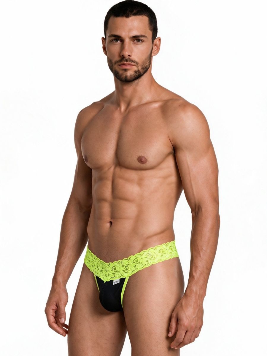 Sensual Green Lace Thong - view 4