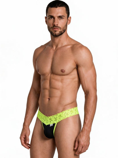 Sensual Green Lace Thong - view 4