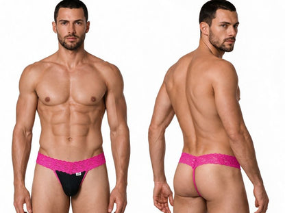 Sensual Pink Lace Thong - view 1