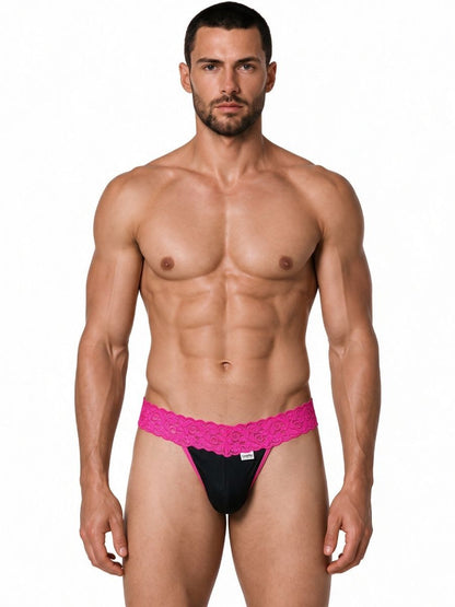 Sensual Pink Lace Thong - view 2