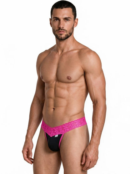 Sensual Pink Lace Thong - view 4
