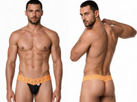 Sensual Orange Lace Thong - view 1