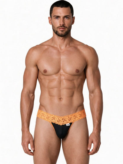 Sensual Orange Lace Thong - view 2