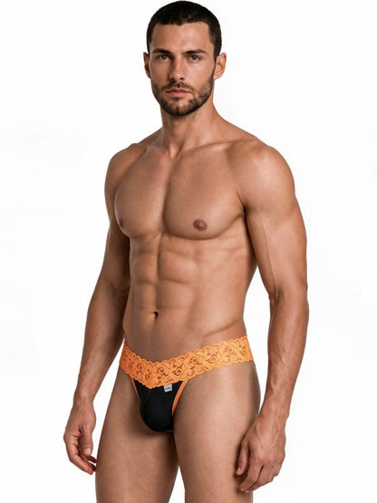 Sensual Orange Lace Thong - view 4
