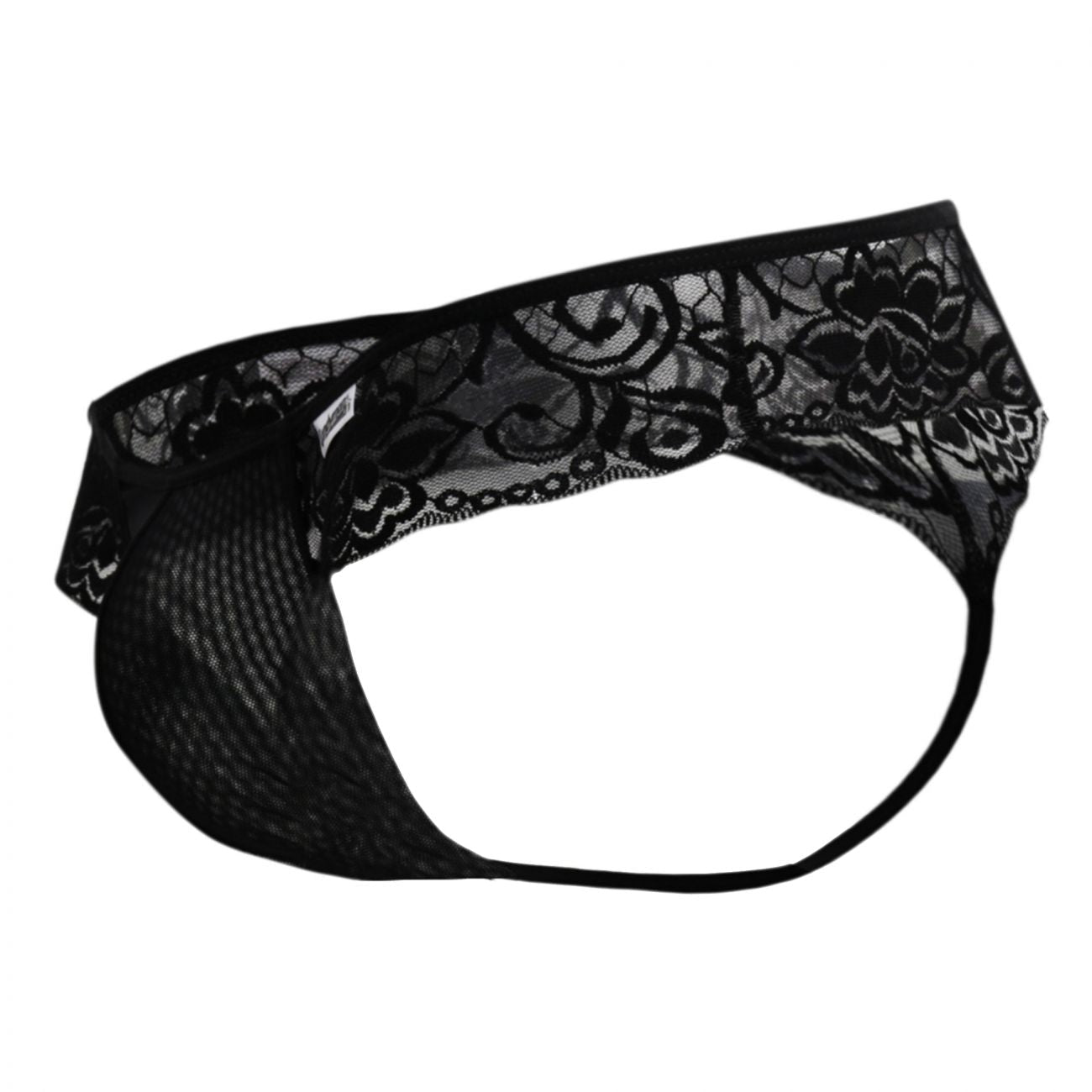 CandyMan 99392 Men's Underwear Lace Mesh Thongs Color Black