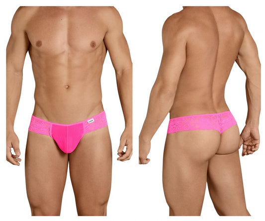 CandyMan 99392 Men's Underwear Lace Mesh Thongs Color Pink