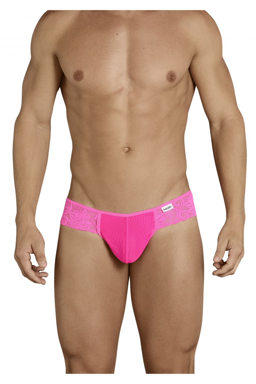 CandyMan 99392 Men's Underwear Lace Mesh Thongs Color Pink