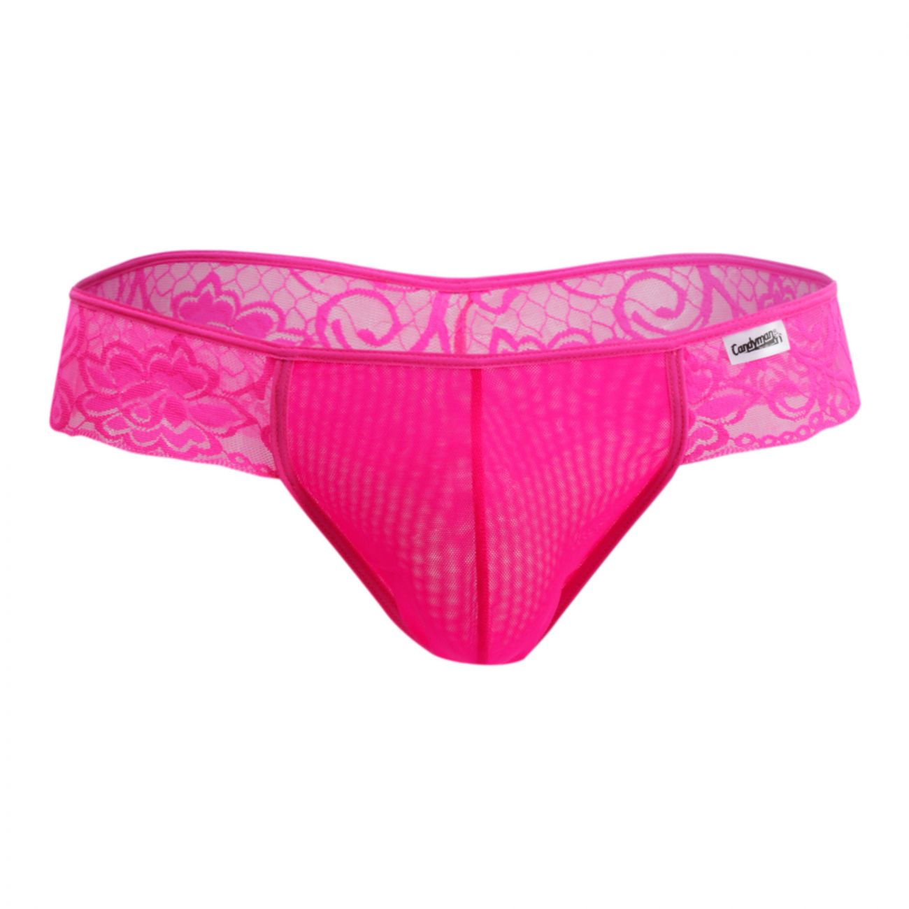 CandyMan 99392 Men's Underwear Lace Mesh Thongs Color Pink