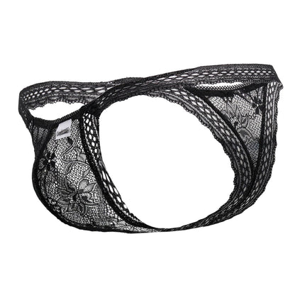 CandyMan Double Lace Thongs - Black