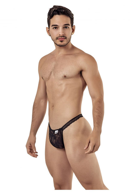 CandyMan Double Lace Thongs - Black
