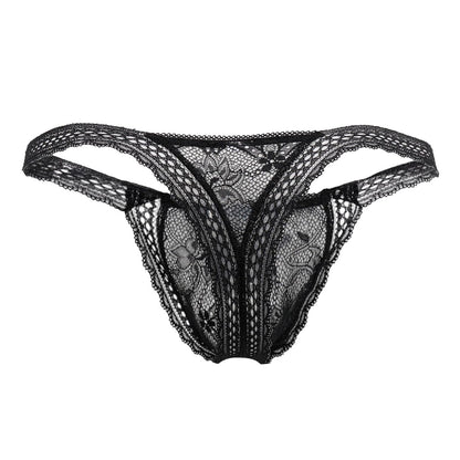 CandyMan Double Lace Thongs - Black