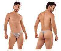 Double Gray Lace Thong - view 1