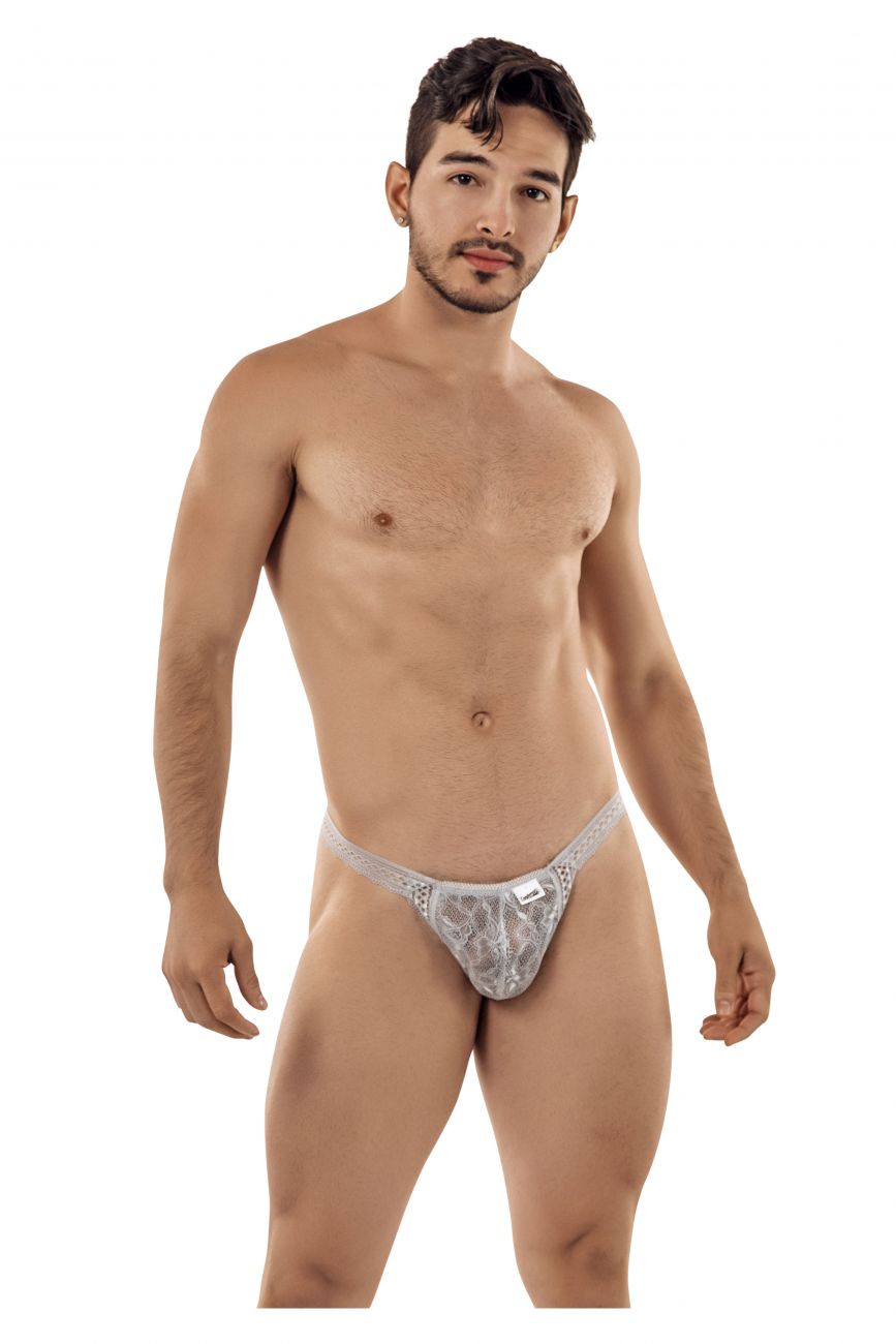 CandyMan Double Lace Thongs - Gray