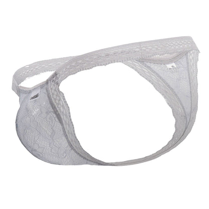 CandyMan Men's Underwear 99420 Double Lace Thongs Color Gray