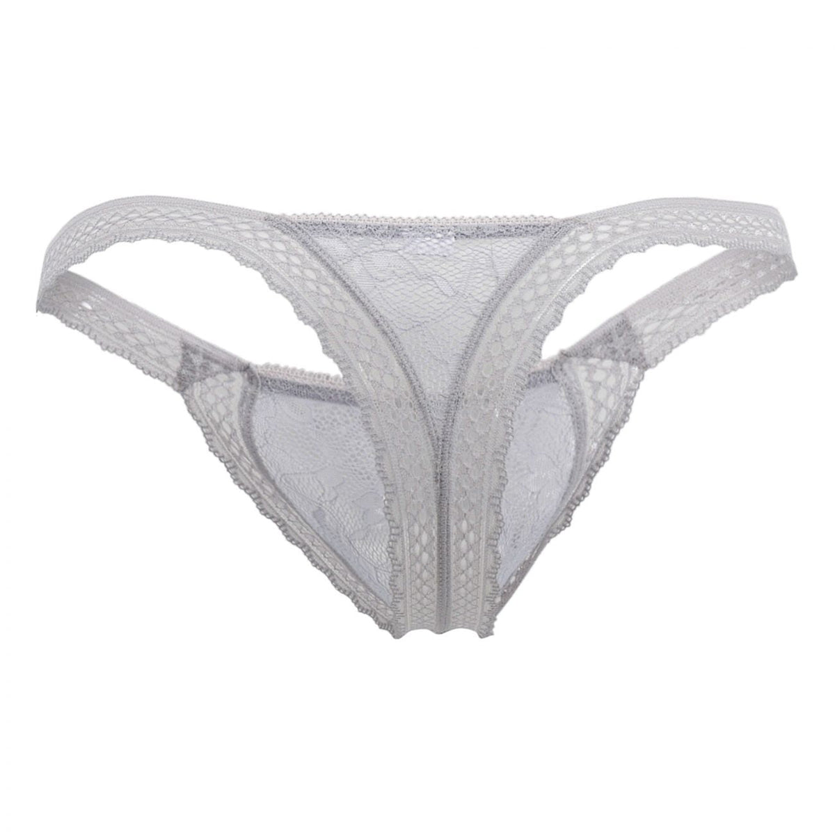 CandyMan Double Lace Thongs - Gray