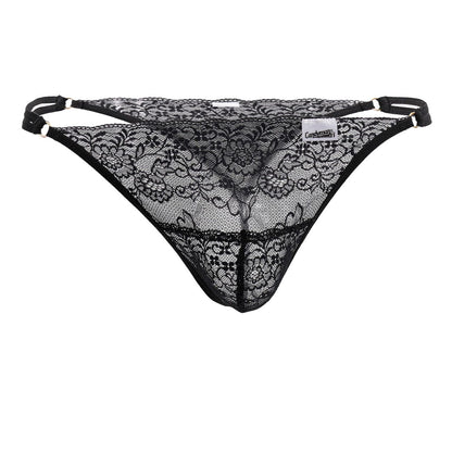 CandyMan Men's Underwear 99421 Lace G-String Thongs Color Black