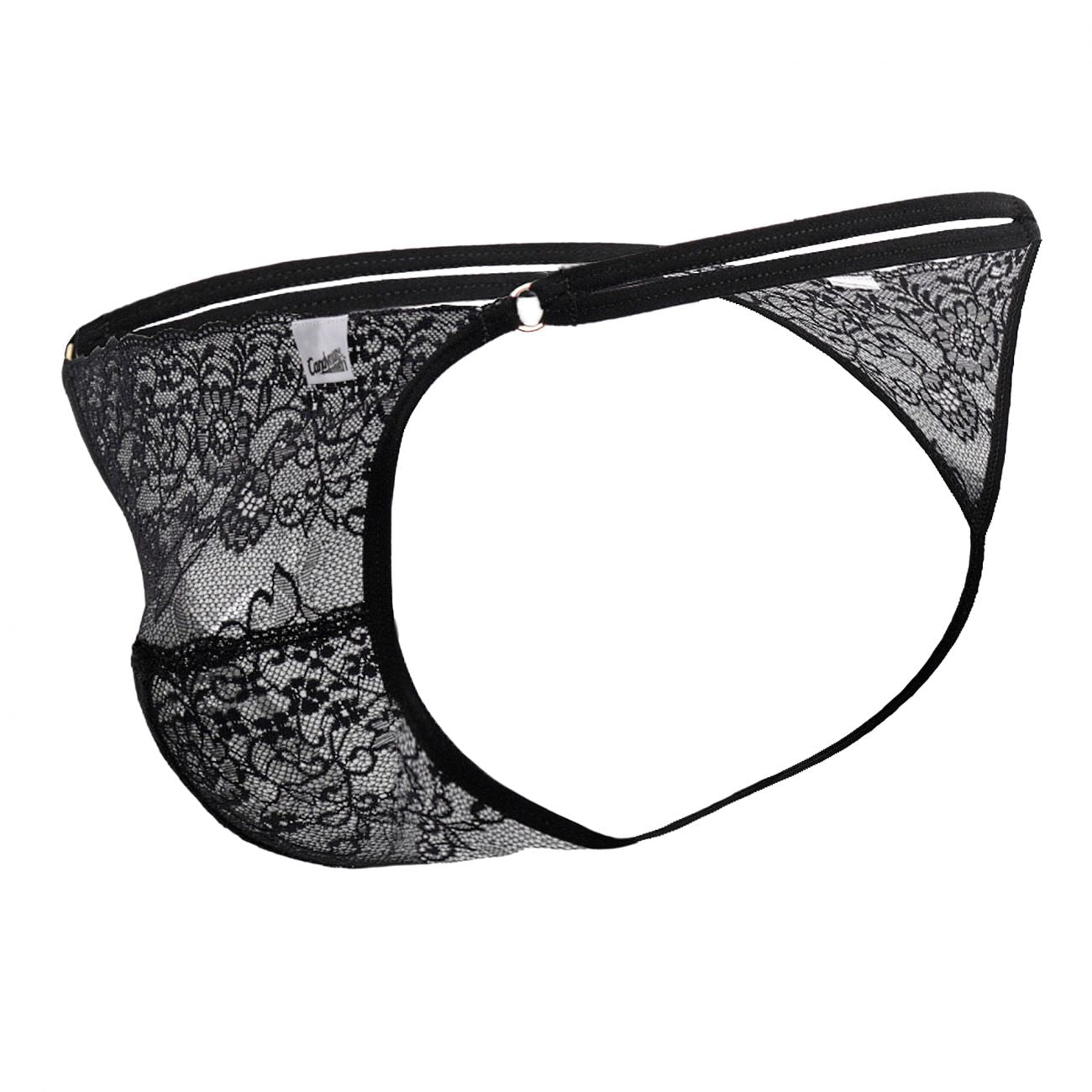 CandyMan Men's Underwear 99421 Lace G-String Thongs Color Black