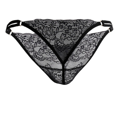 CandyMan Men's Underwear 99421 Lace G-String Thongs Color Black