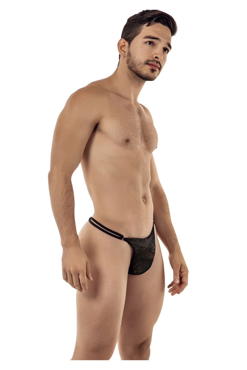 CandyMan Men's Underwear 99421 Lace G-String Thongs Color Black