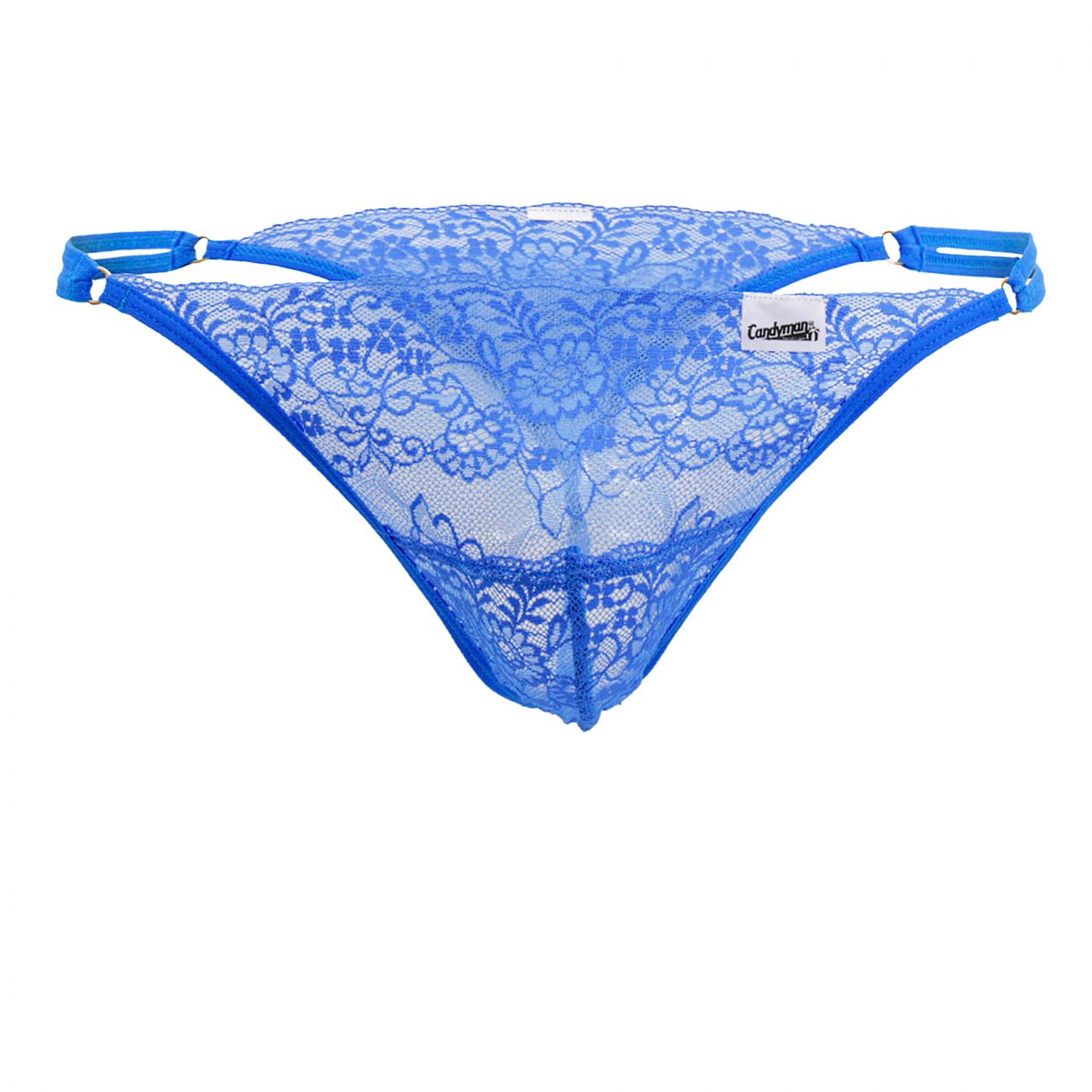 CandyMan Lace G-String Thongs - Blue