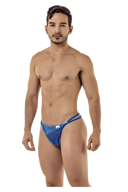 CandyMan Lace G-String Thongs - Blue