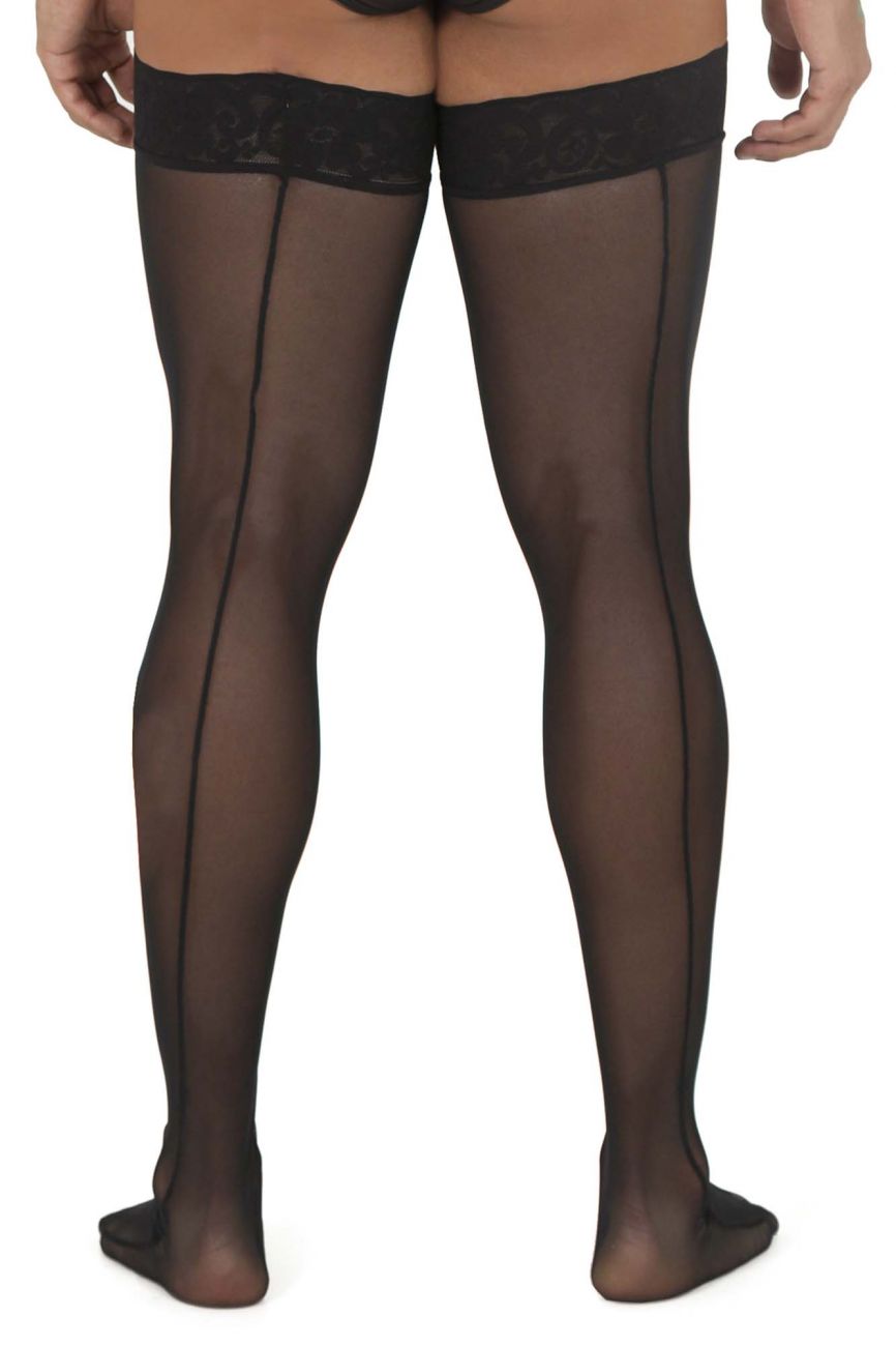 CandyMan 99533 Men's Mesh Thigh Highs Color Black