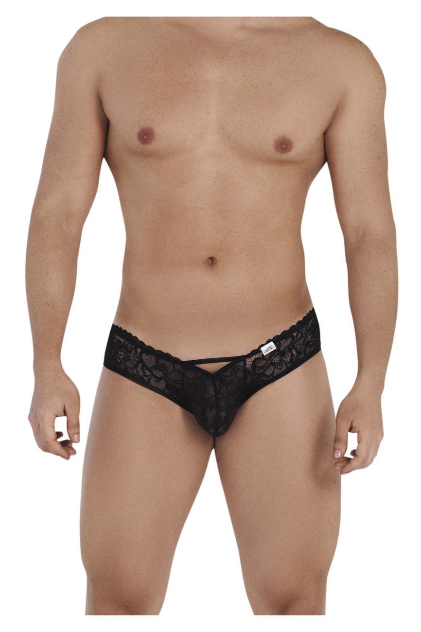 CandyMan Bow & Lace Jockstrap - Black