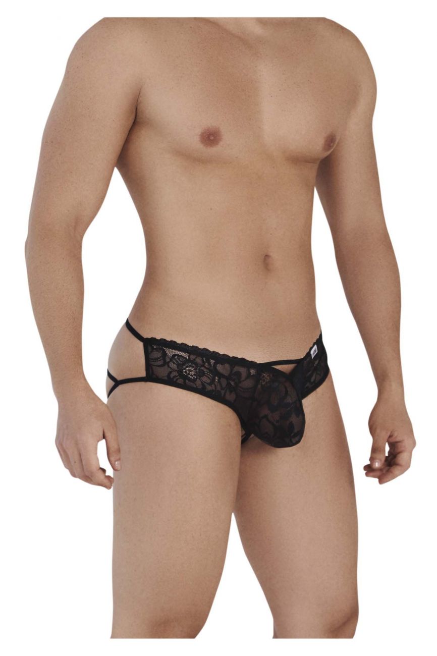 CandyMan Bow & Lace Jockstrap - Black