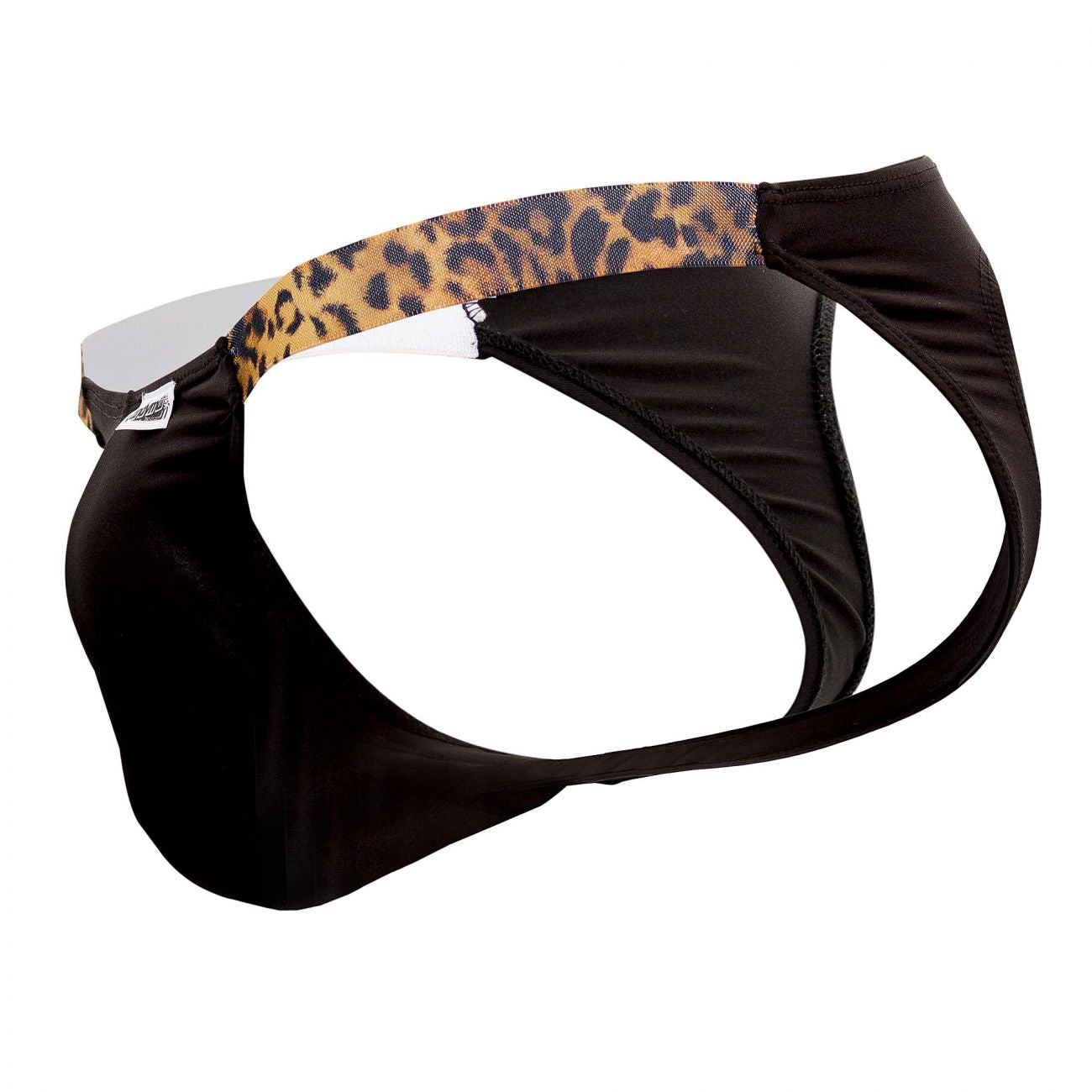 CandyMan Men's Underwear 99536X Bikini Jockstrap Color Black-Animal Print