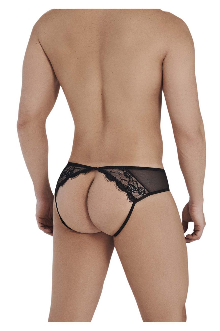 CandyMan 99538 Men's Underwear Lace Mesh Jockstrap Color Black