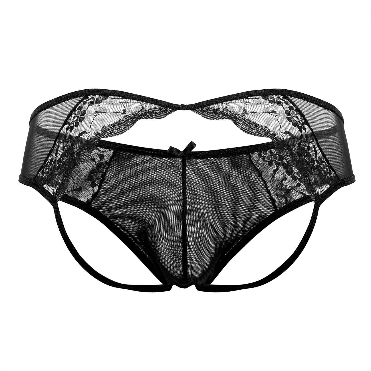 CandyMan 99538 Men's Underwear Lace Mesh Jockstrap Color Black