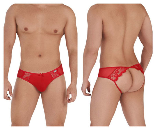 CandyMan 99538 Men's Underwear Lace Mesh Jockstrap Color Red