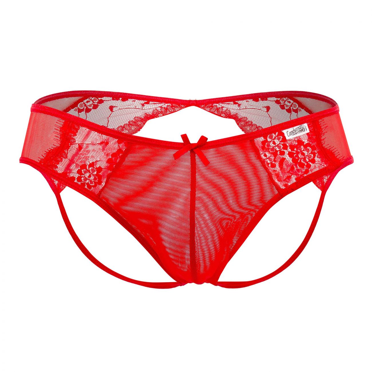 CandyMan 99538 Men's Underwear Lace Mesh Jockstrap Color Red