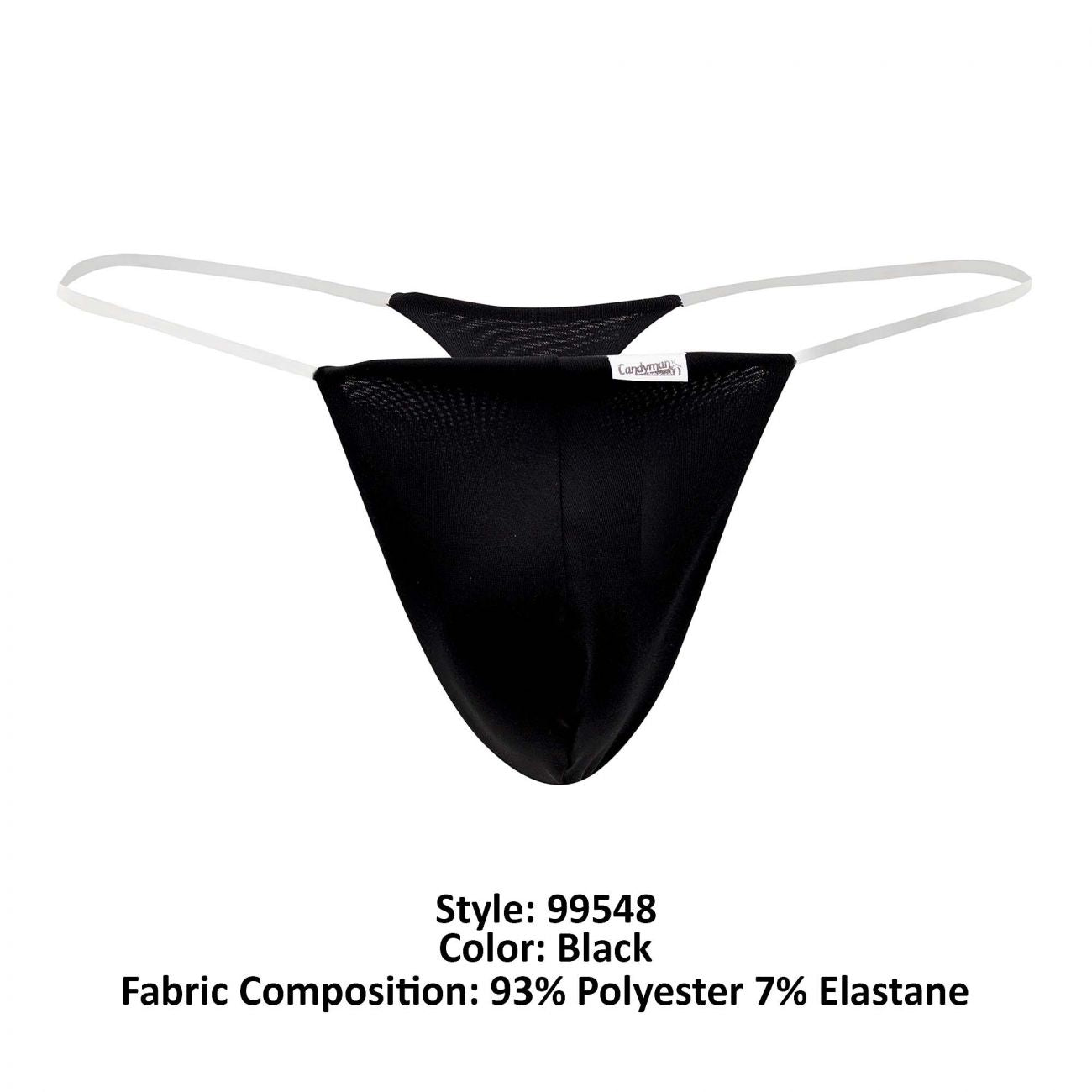 CandyMan Men's Underwear 99548 Invisible Micro Thongs Color Black