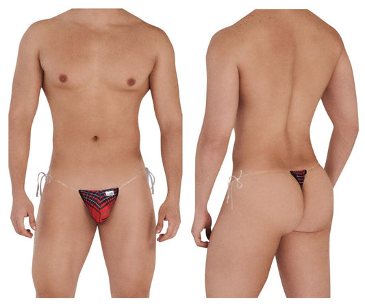 CandyMan Men's Underwear 99571X Invisible Micro G-String Color Red Prints