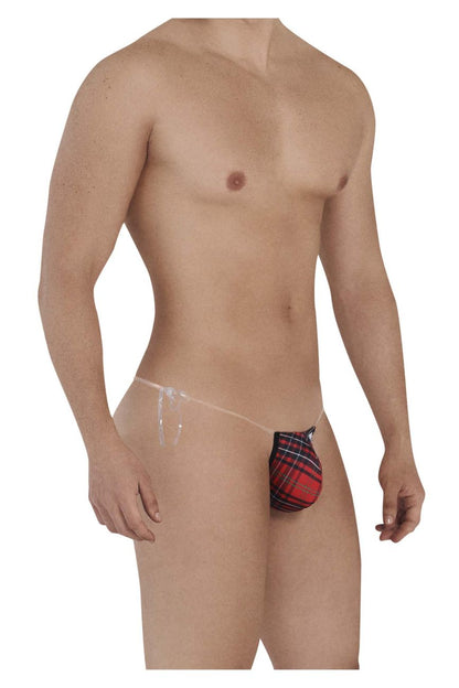 CandyMan Men's Underwear 99571X Invisible Micro G-String Color Red Prints