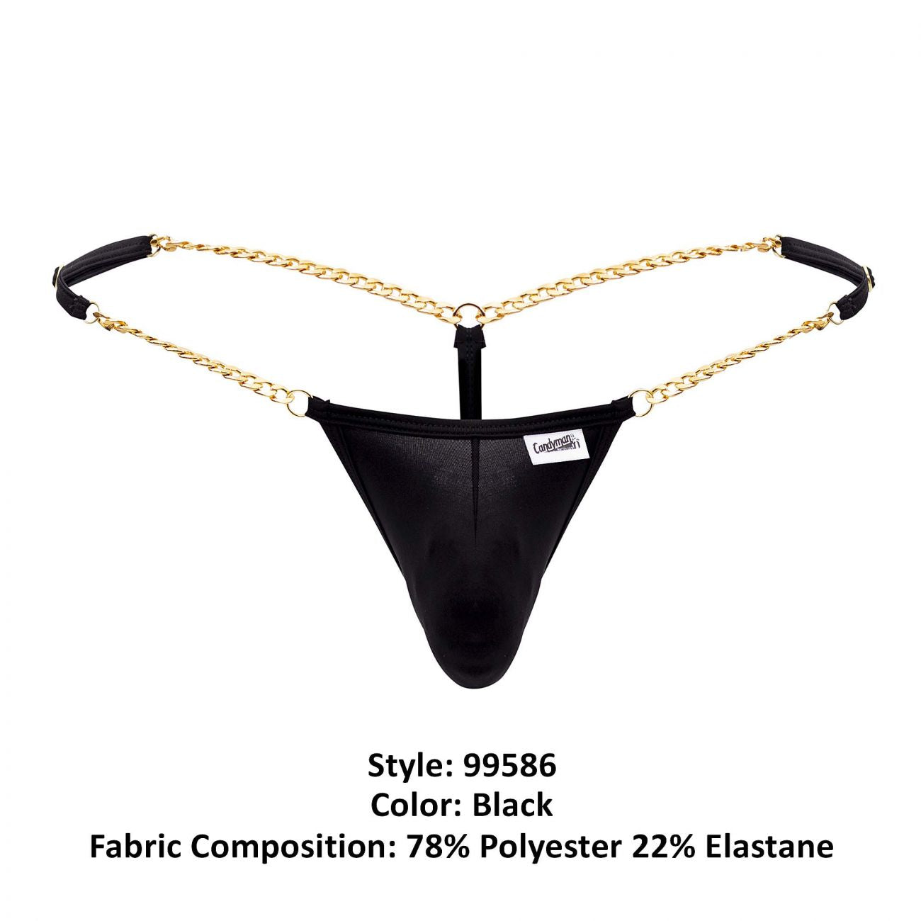 CandyMan Men's Underwear 99586 Chain G-String Color Black