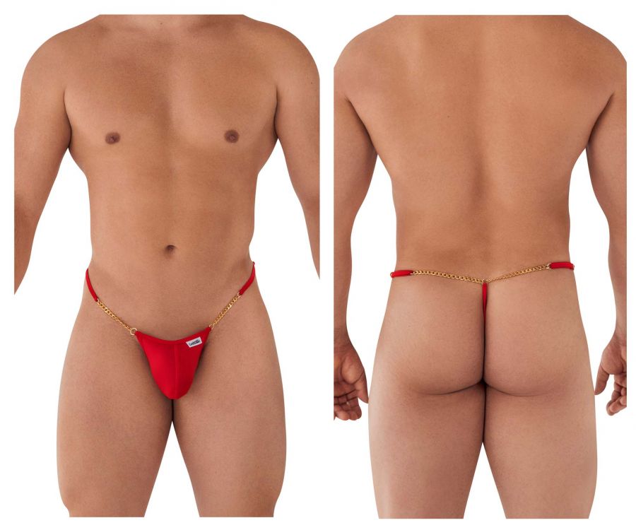 CandyMan Men's Underwear 99586 Chain G-String Color Red
