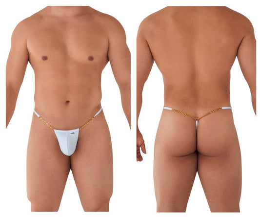 CandyMan Men's Underwear 99586 Chain G-String Color White
