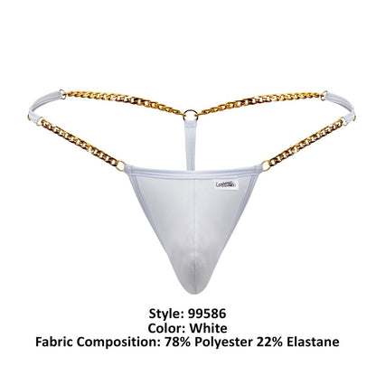 CandyMan Men's Underwear 99586 Chain G-String Color White