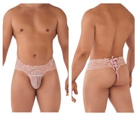Rose Lace Mesh Thong - view 1
